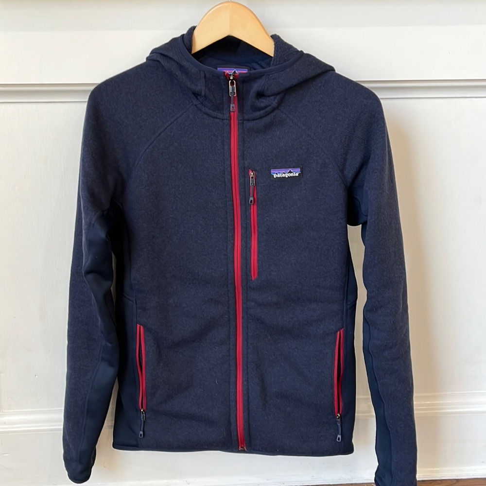 Patagonia Better Sweater Performance Hoody Mens Small Navy